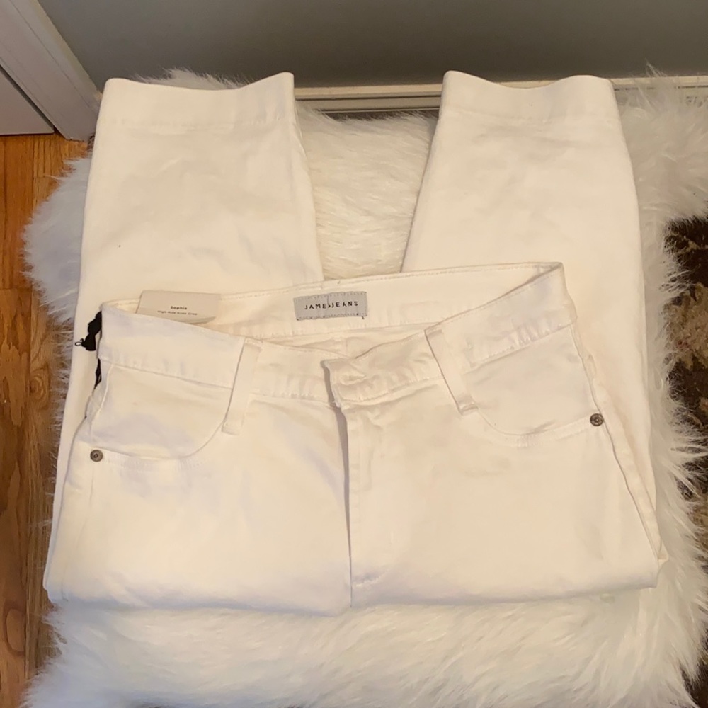 James Jeans Sophia High Rise Knee Crop Jeans